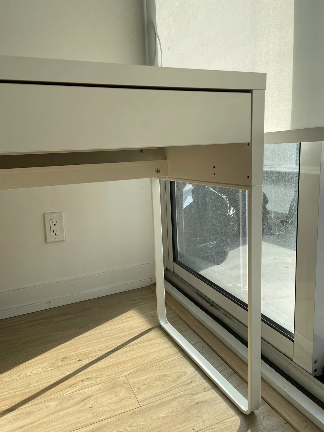 IKEA White Desk with Drawer - photo 5