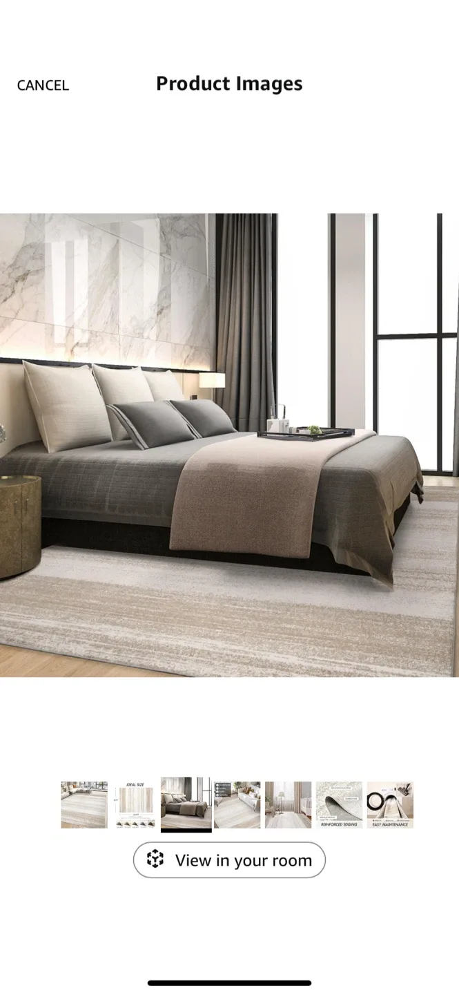 Modern Area Rug 9x12 - Neutral Beige image indicator(5)