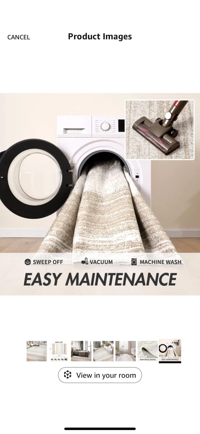 Modern Area Rug 9x12 - Neutral Beige image indicator(6)