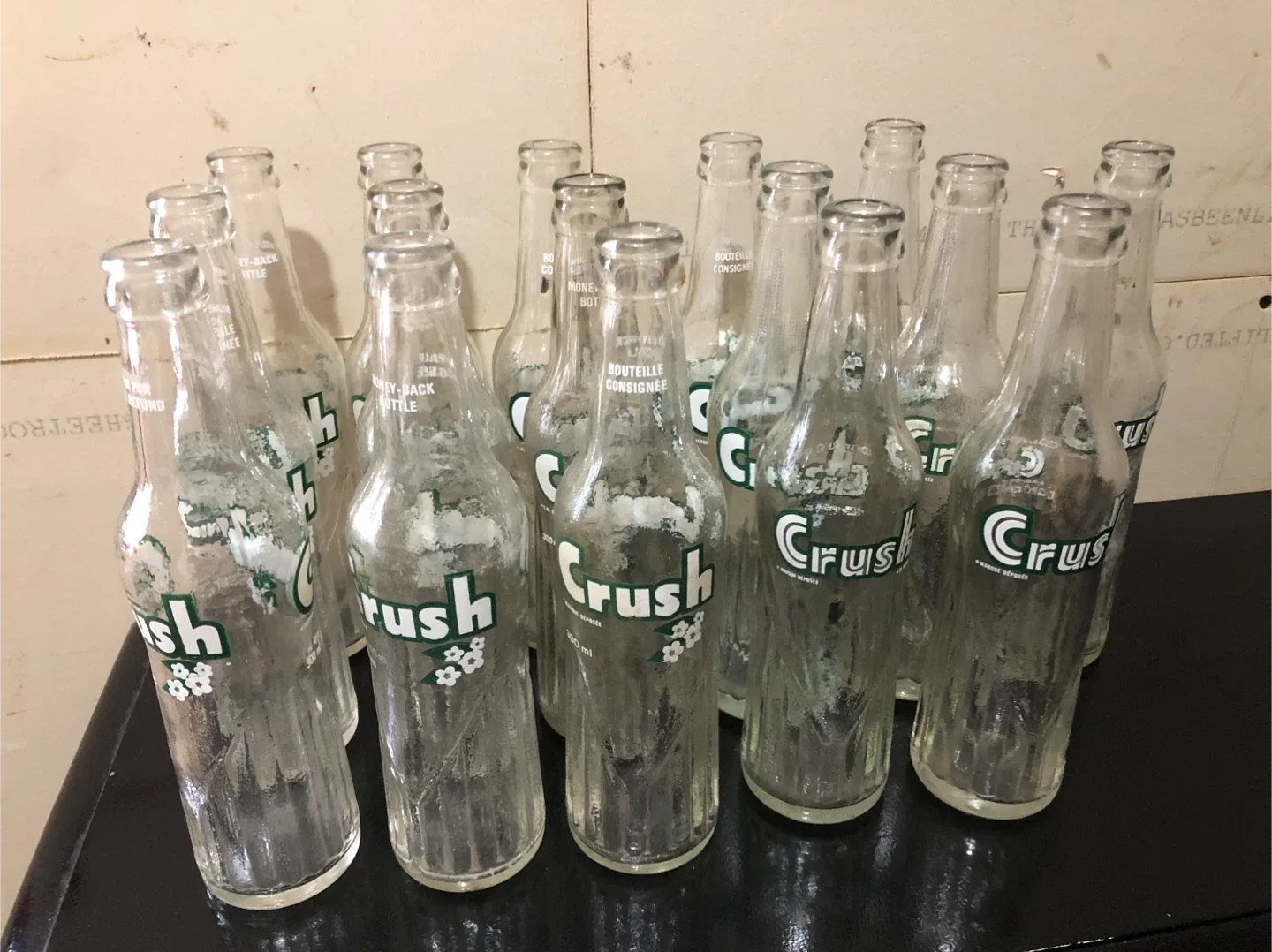 16 Vintage Glass Crush Soda Bottles thumbnail
