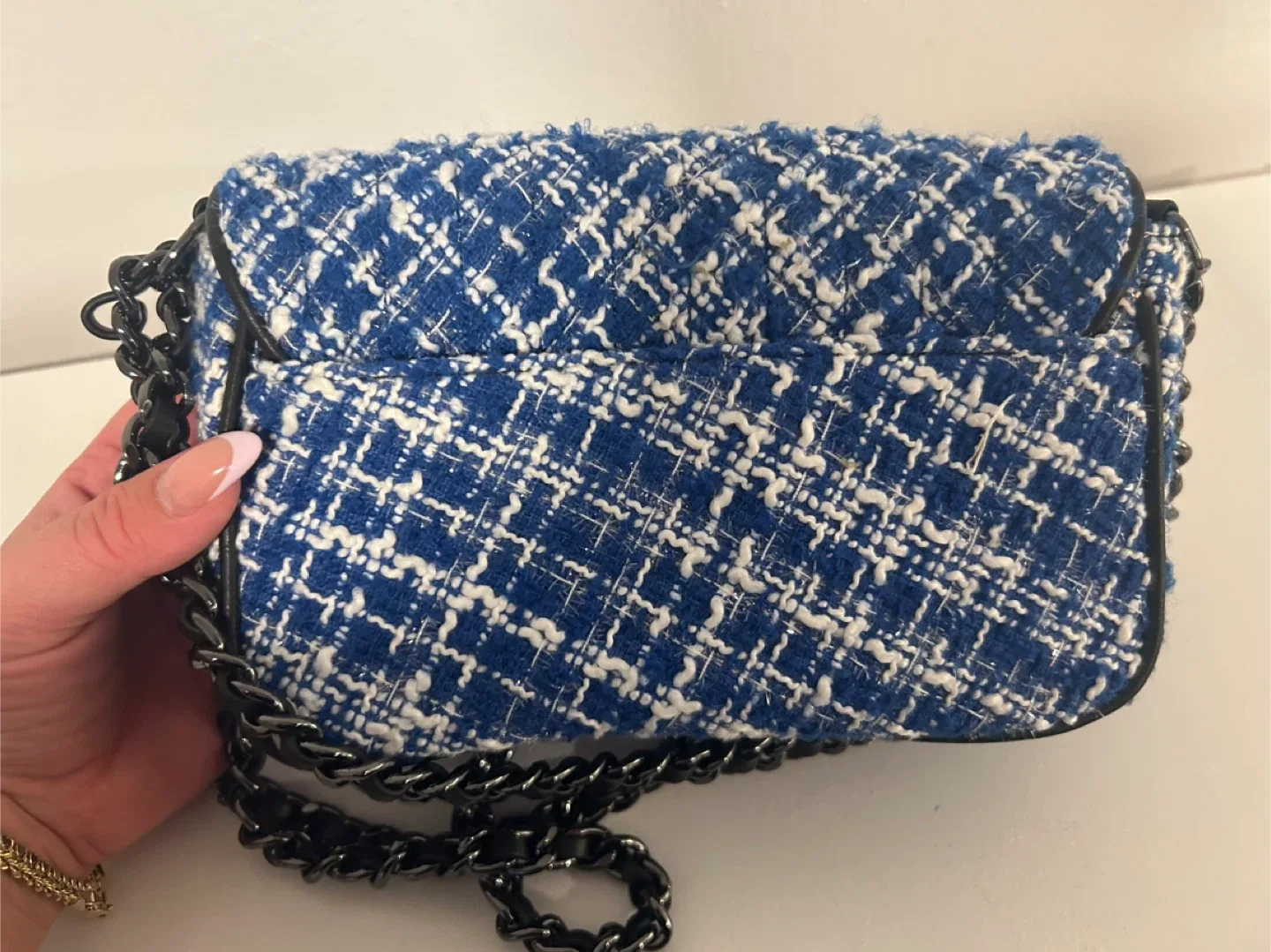 Karl Lagerfeld Agyness Tweed Shoulder Bag - Brand New image indicator(4)