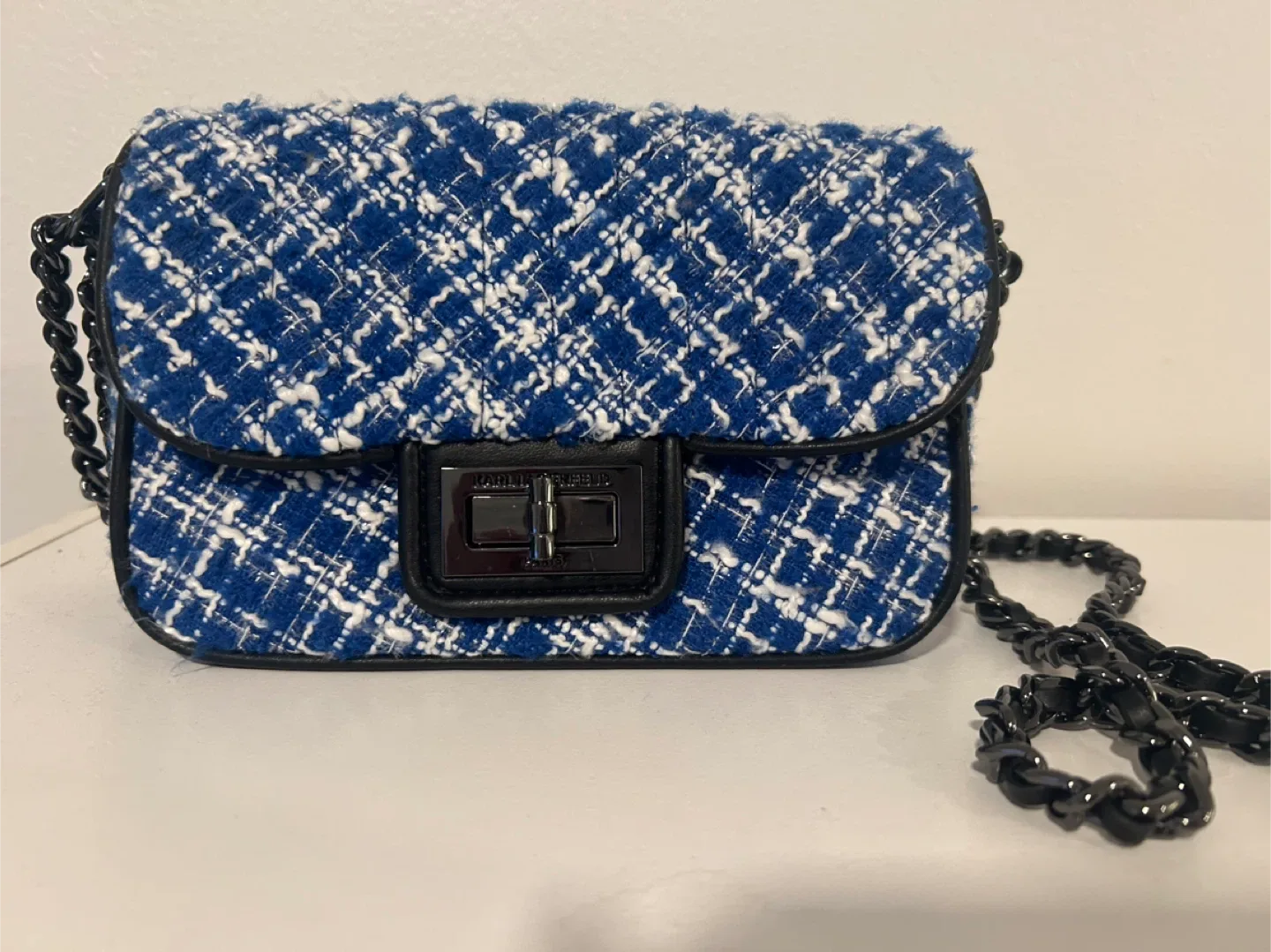 Karl Lagerfeld Agyness Tweed Shoulder Bag - Brand New image indicator(2)