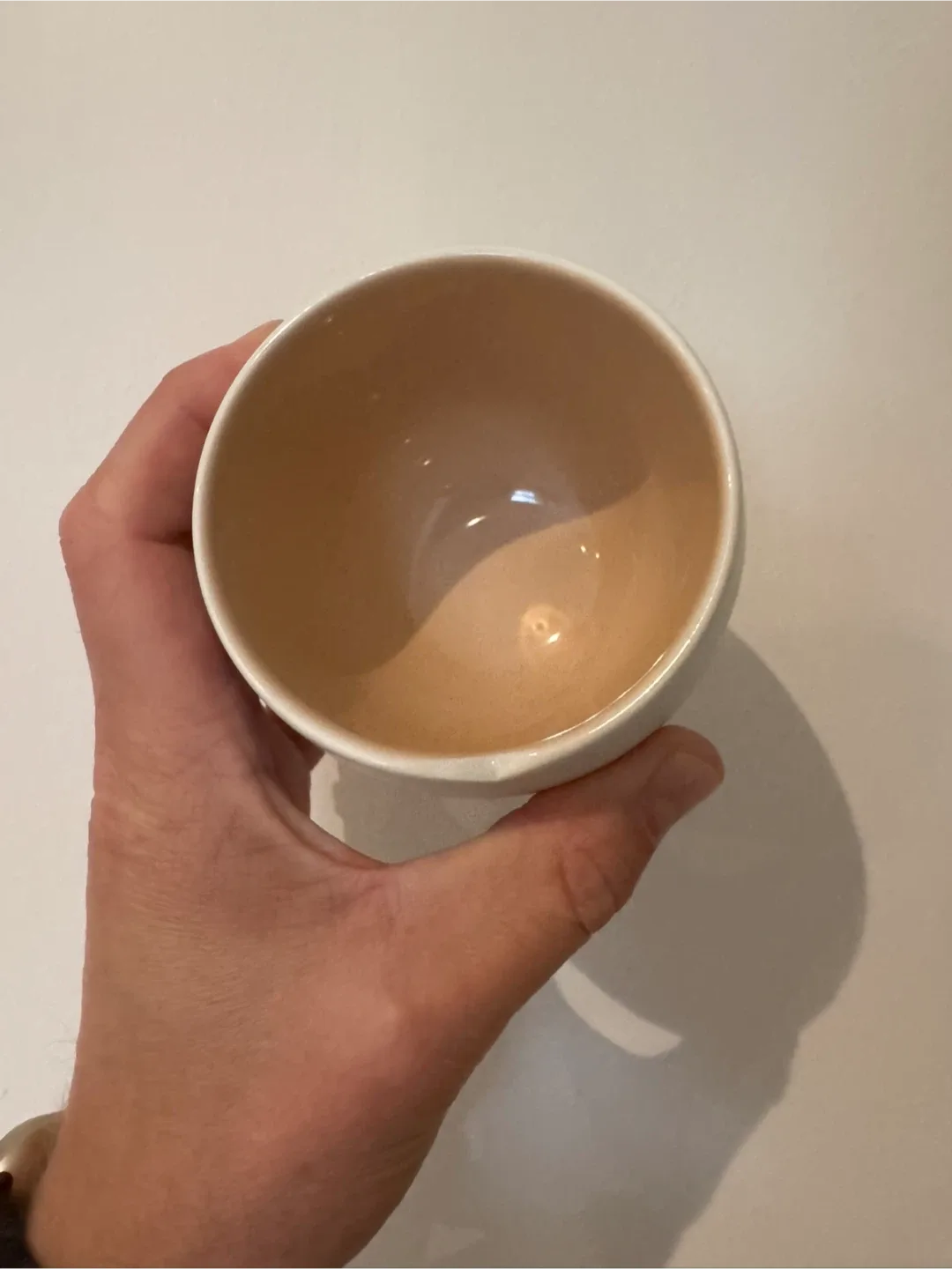 Set of 6 White & Beige Ceramic espresso cups image indicator(5)