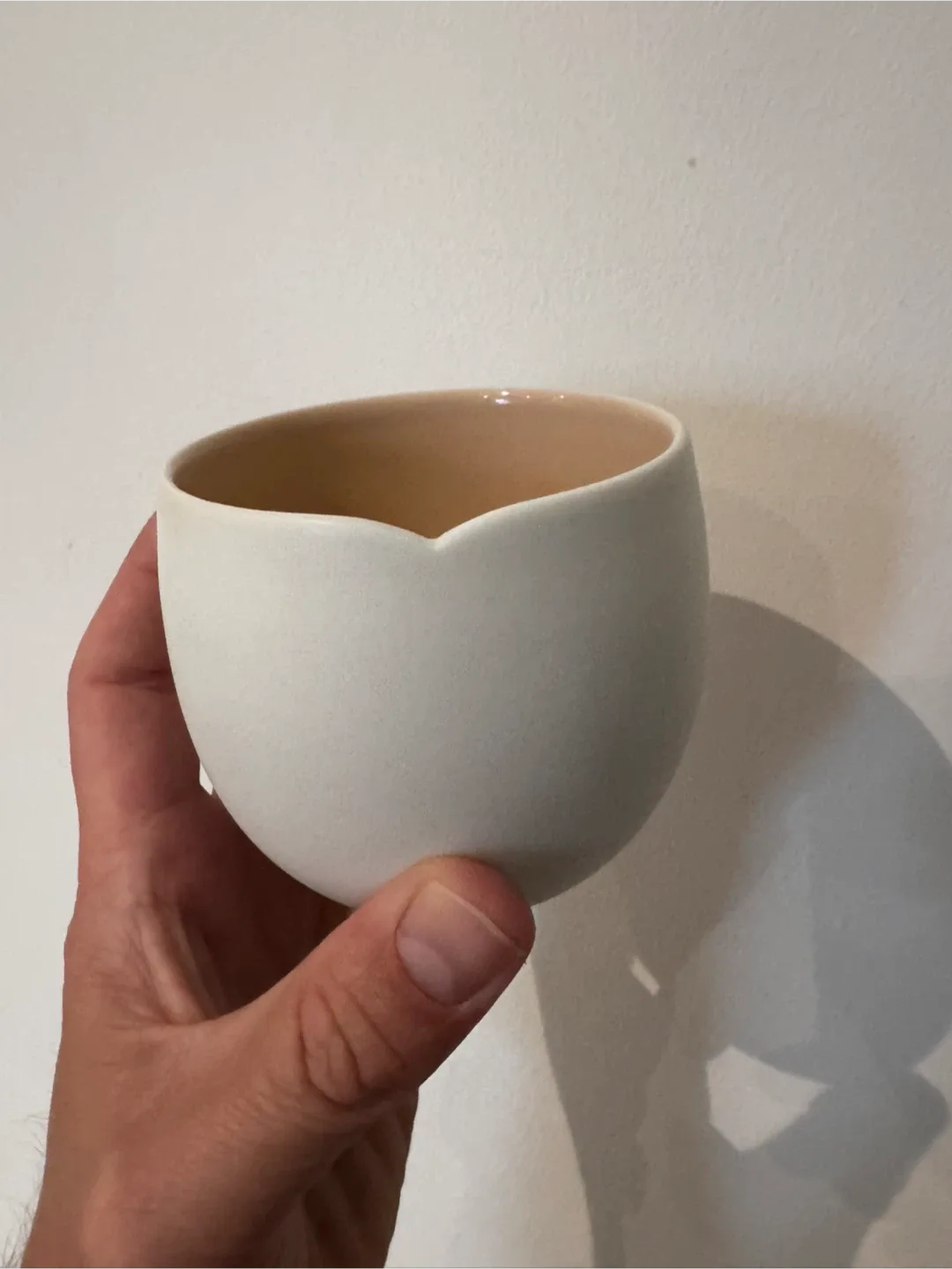 Set of 6 White & Beige Ceramic espresso cups image indicator(4)