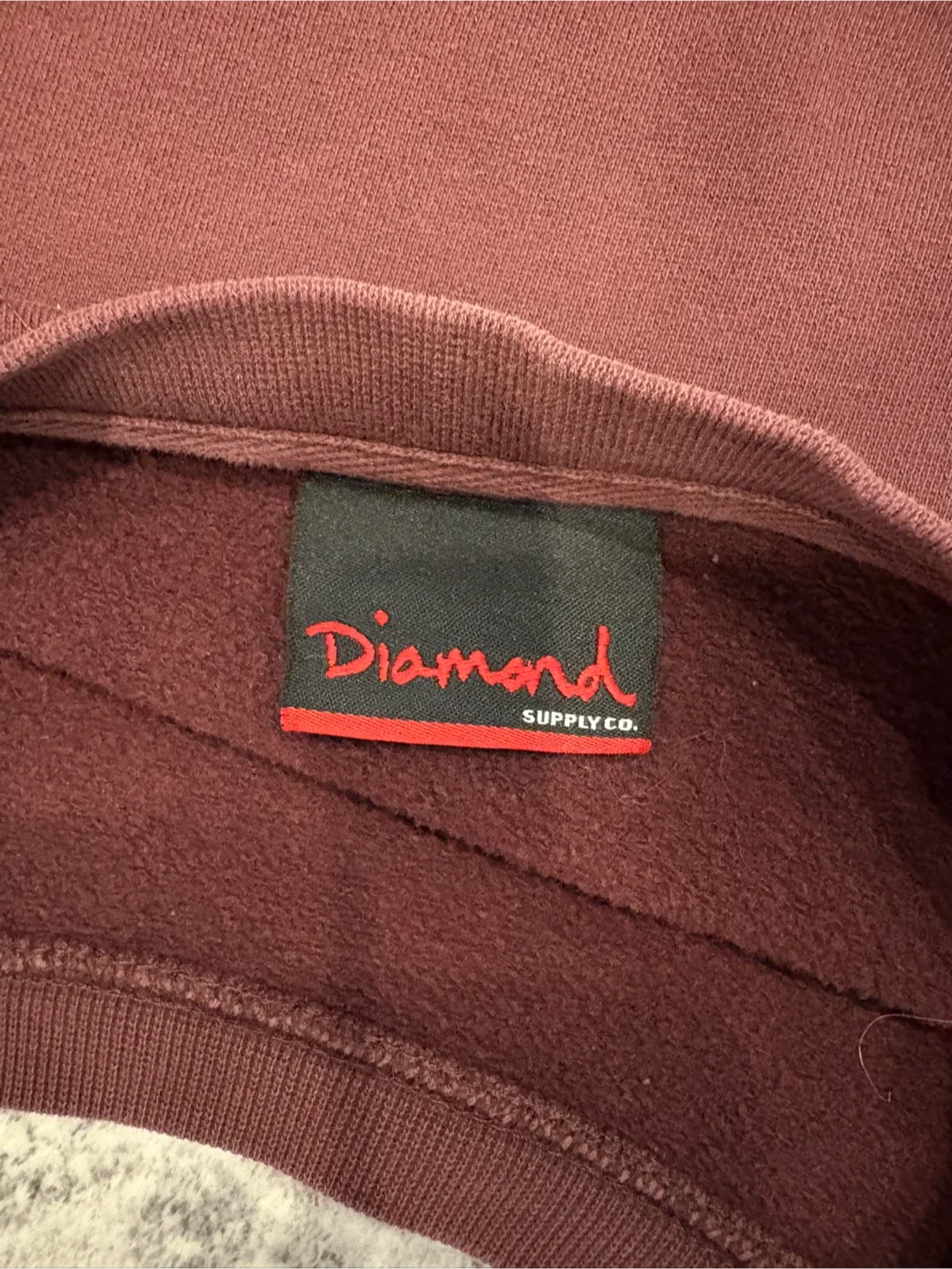 Diamond Supply Co. Burgundy Crewneck image indicator(3)