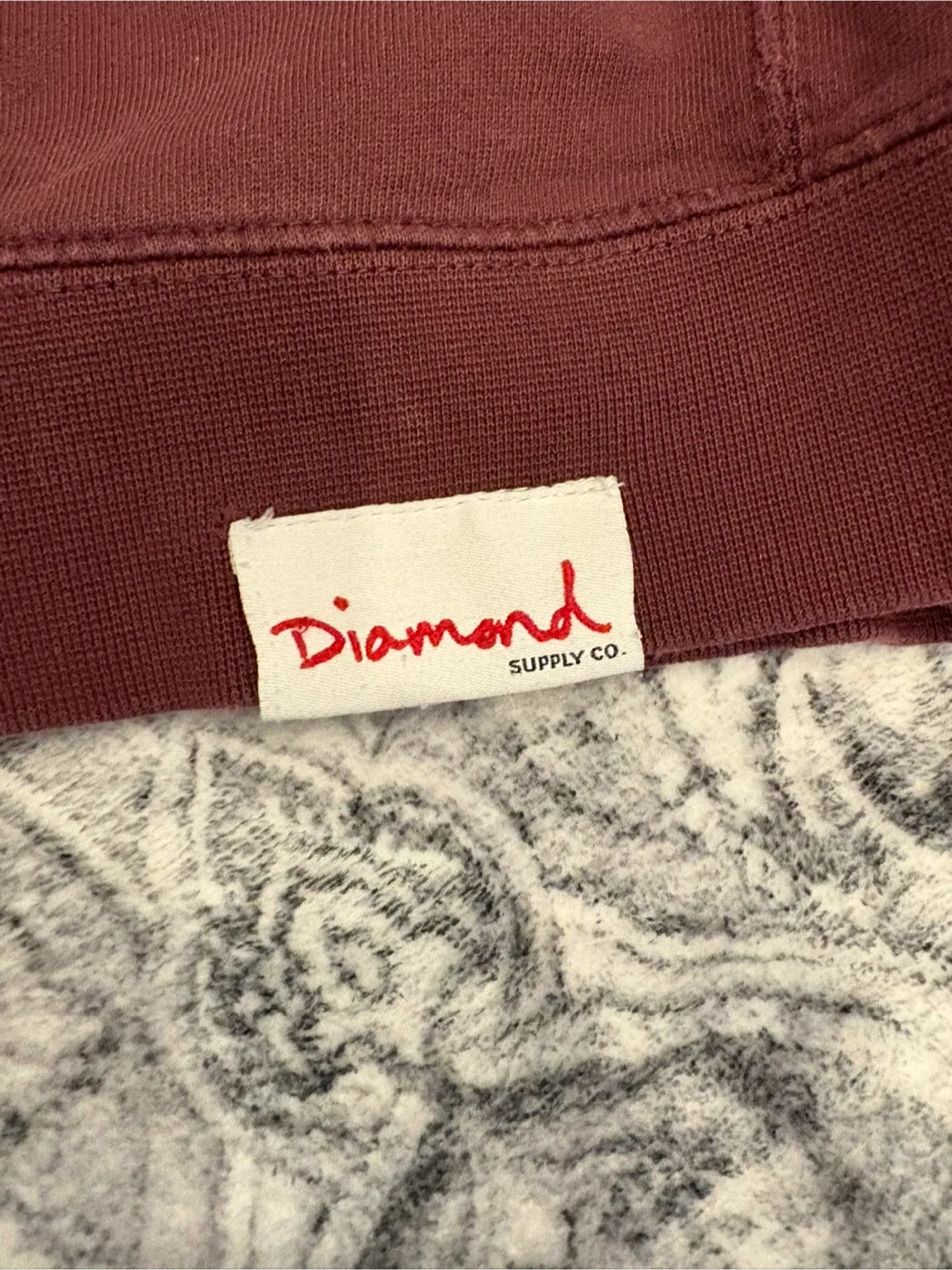 Diamond Supply Co. Burgundy Crewneck image indicator(5)