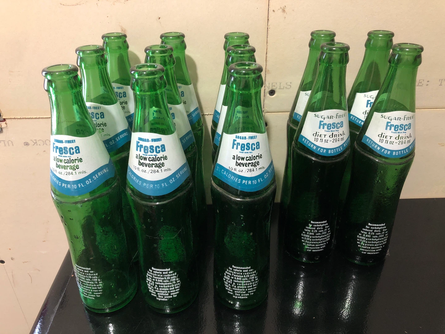 13 Vintage Fresca Glass Bottles