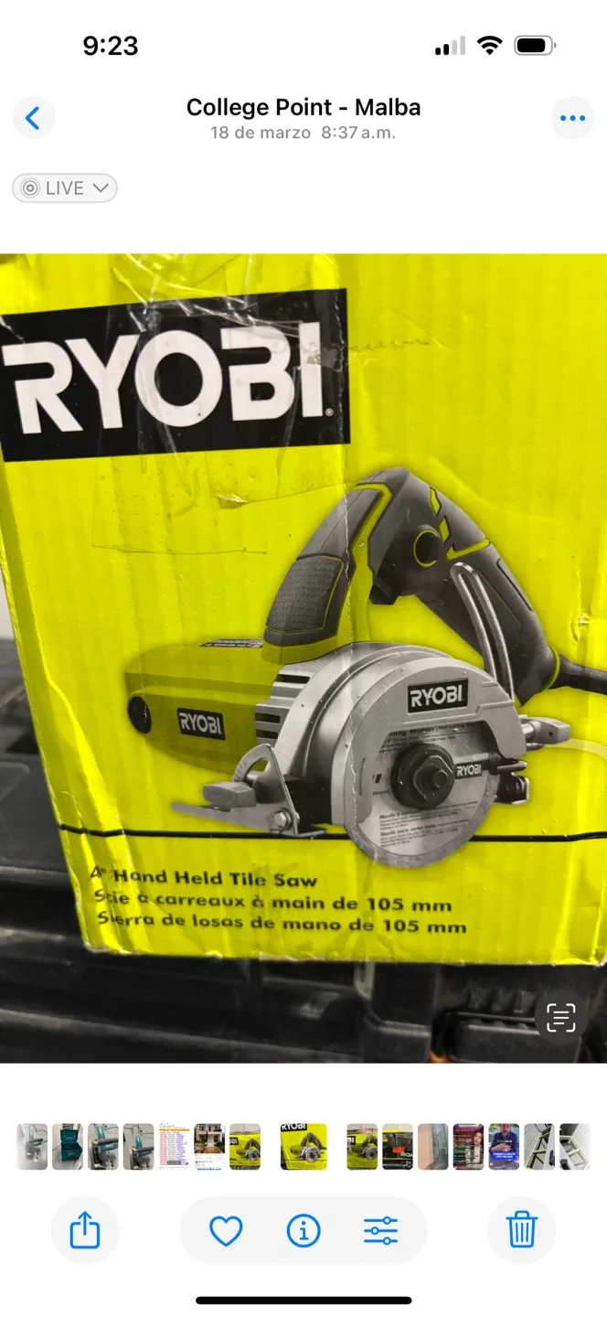 Ryobi 4" Hand Held Tile Saw image indicator(2)