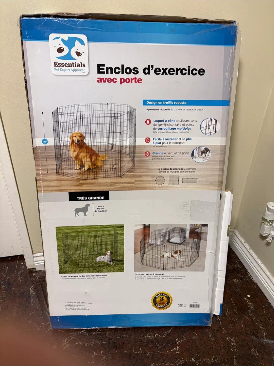 Essentials Enclos d'exercice avec porte - Large Pet Playpen image indicator(2)