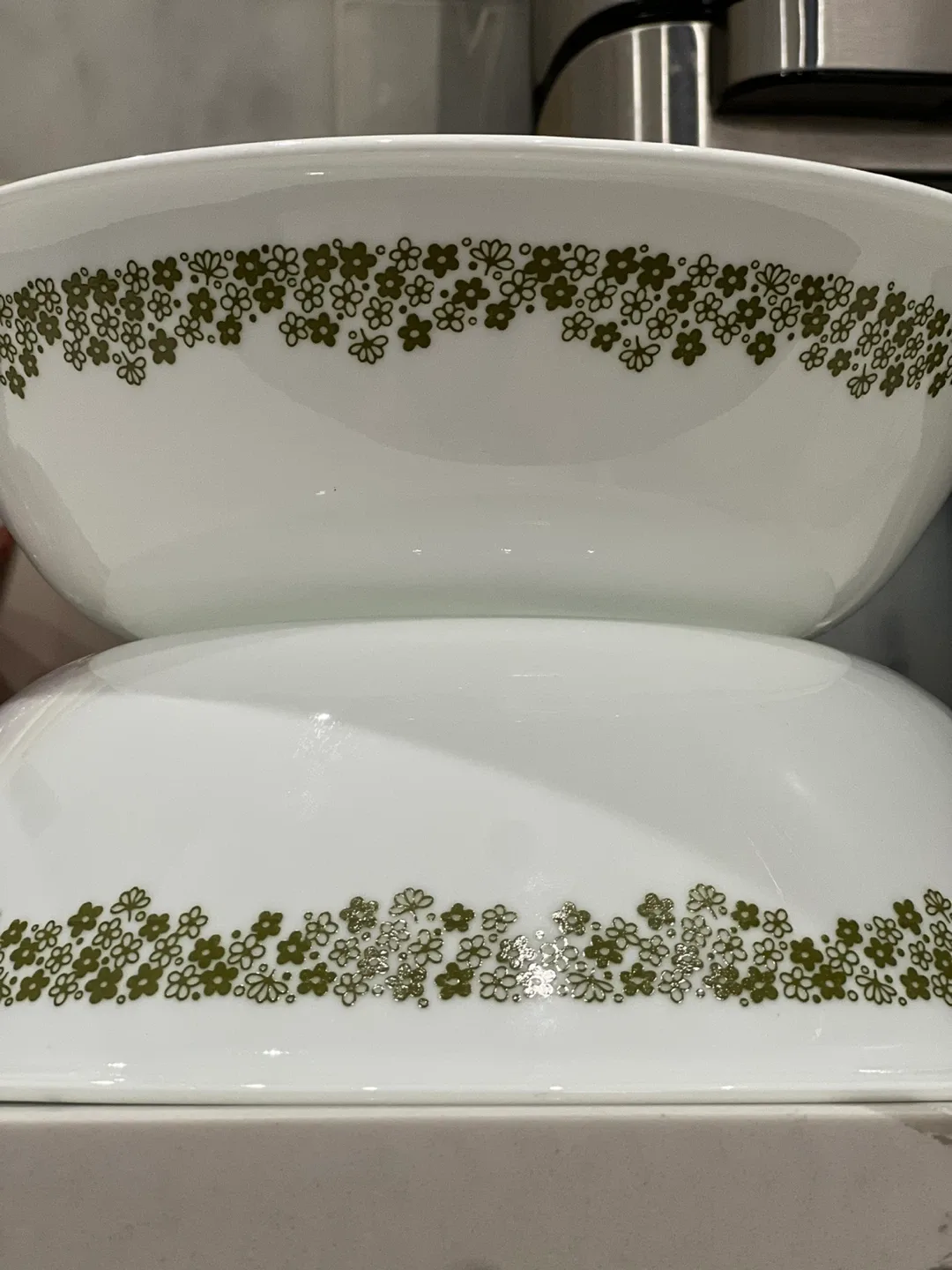 2 Corelle “Crazy Daisy” Spring Blossom Serving Bowls 8.5”/10.25” image indicator(5)