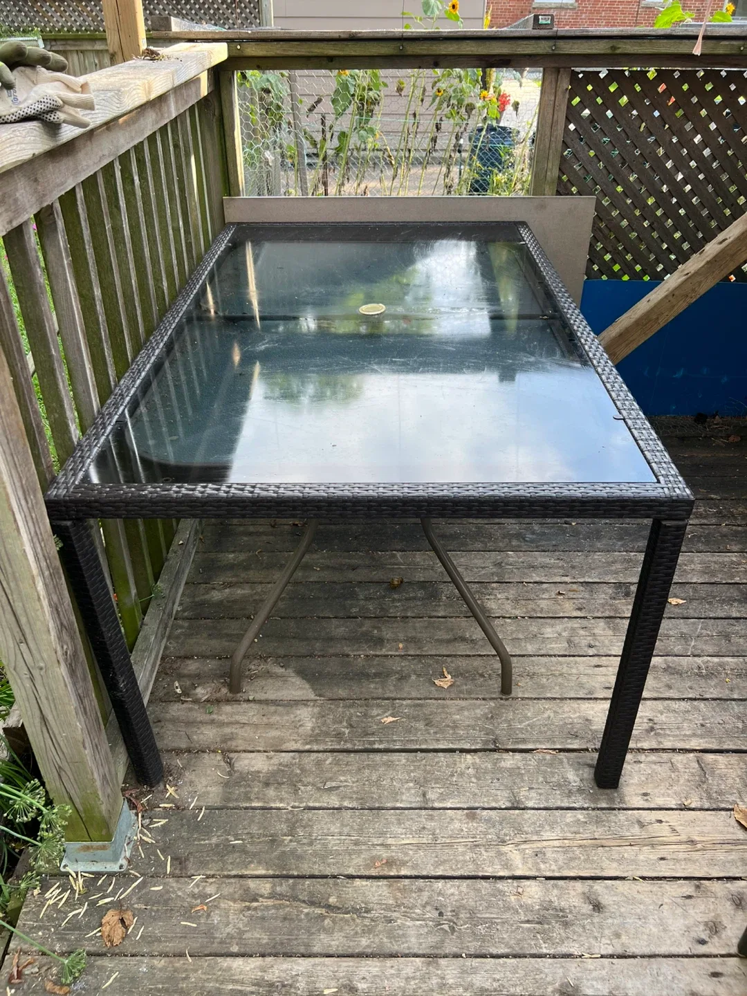 Outdoor Glass Top Patio Table thumbnail