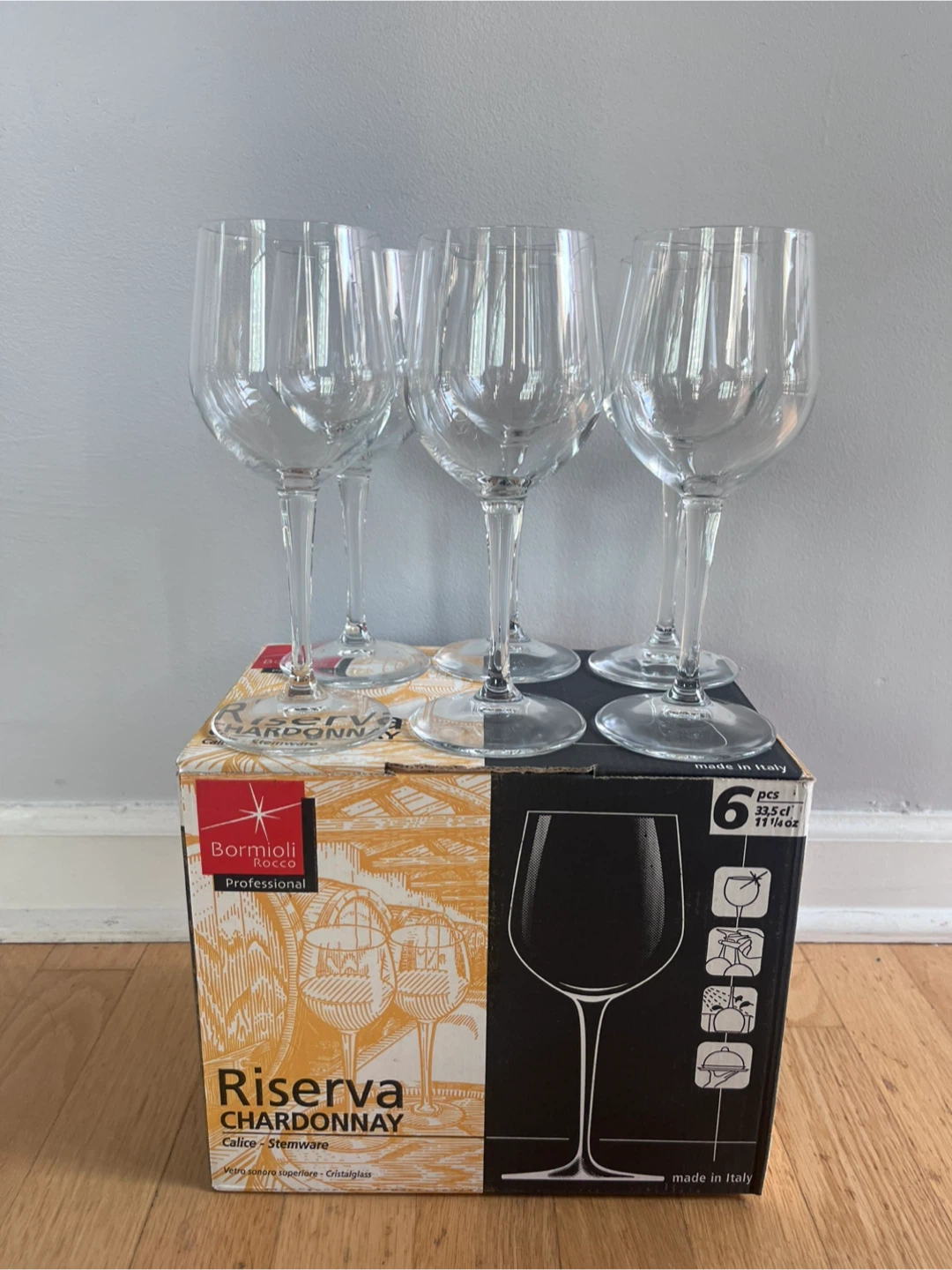 Bormioli Riserva Chardonnay Wine Glasses - Set of 6