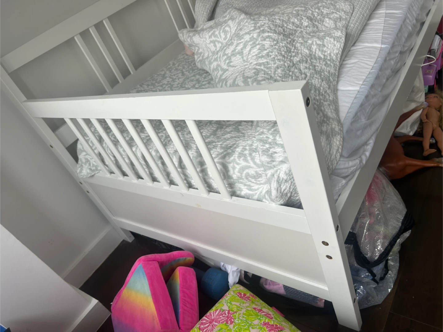 White Platform Bed Frame - photo 5