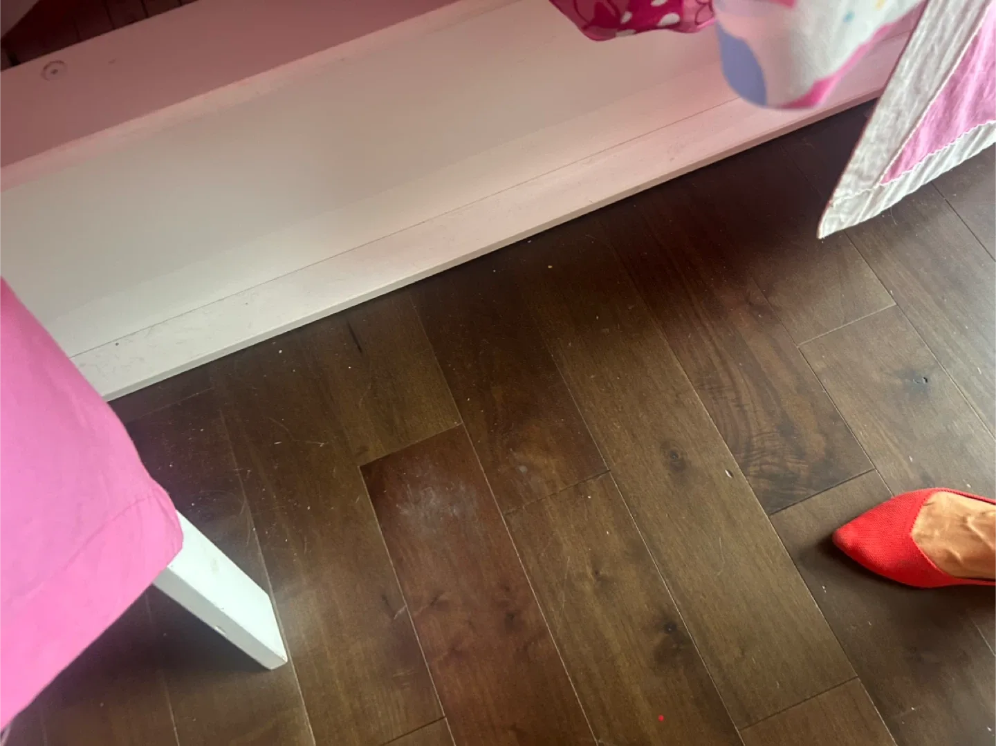 Kids White Loft Bed with Pink Tent image indicator(3)