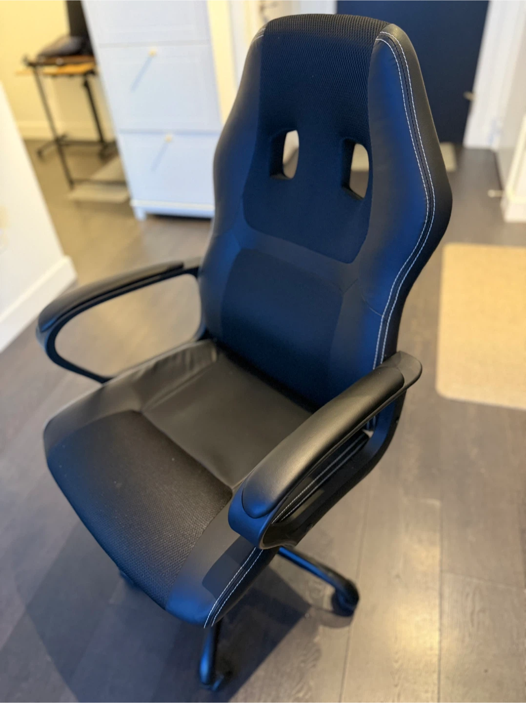 Black Office Chair - Adjustable Height, Reclines - photo 2