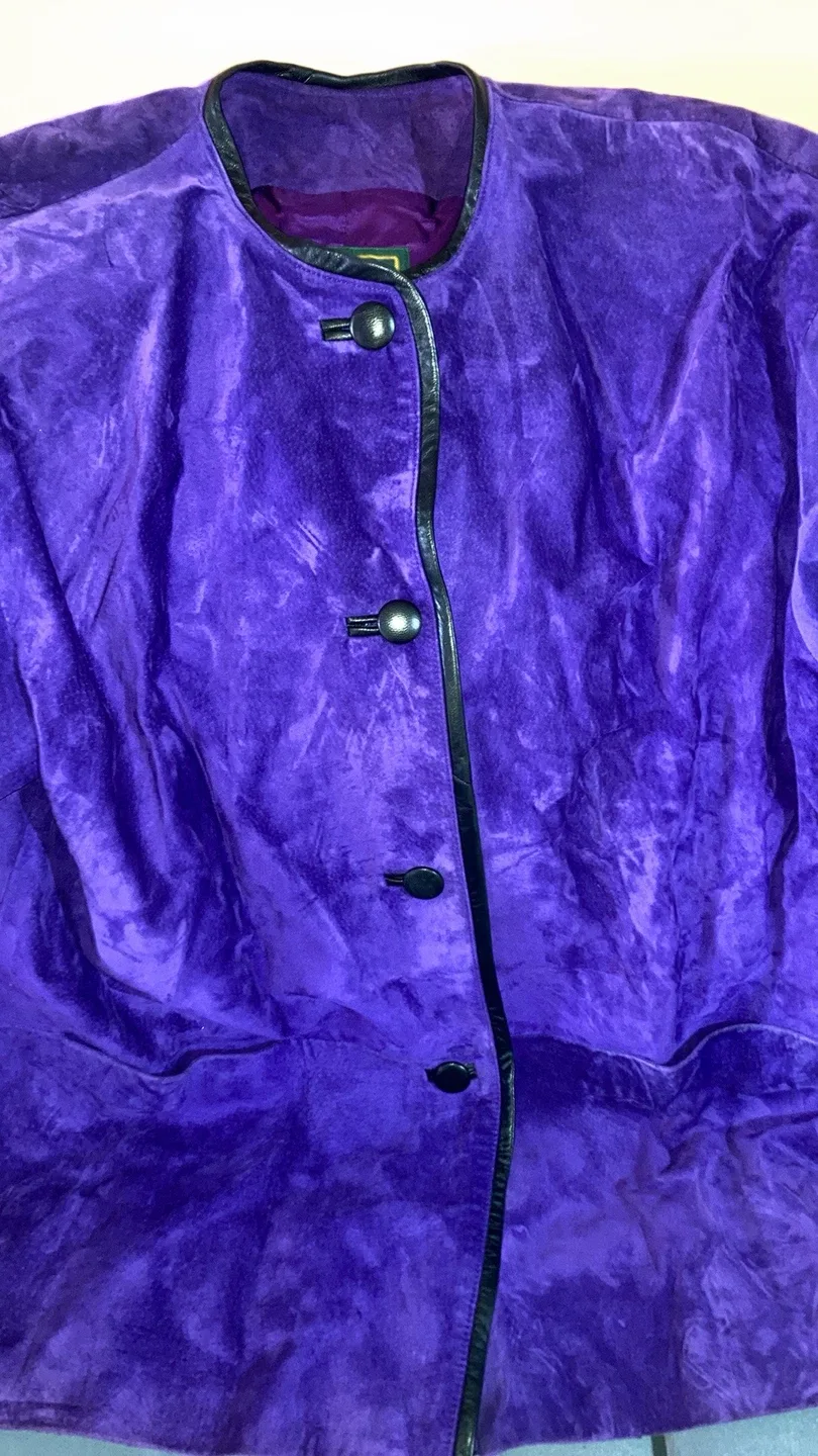 Danier Purple Suede Jacket - Size L/G image indicator(2)