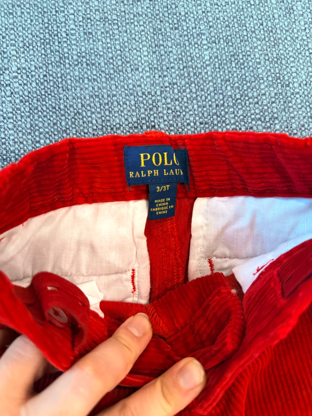 Ralph Lauren Red Corduroy Pants - Size 3T - photo 2