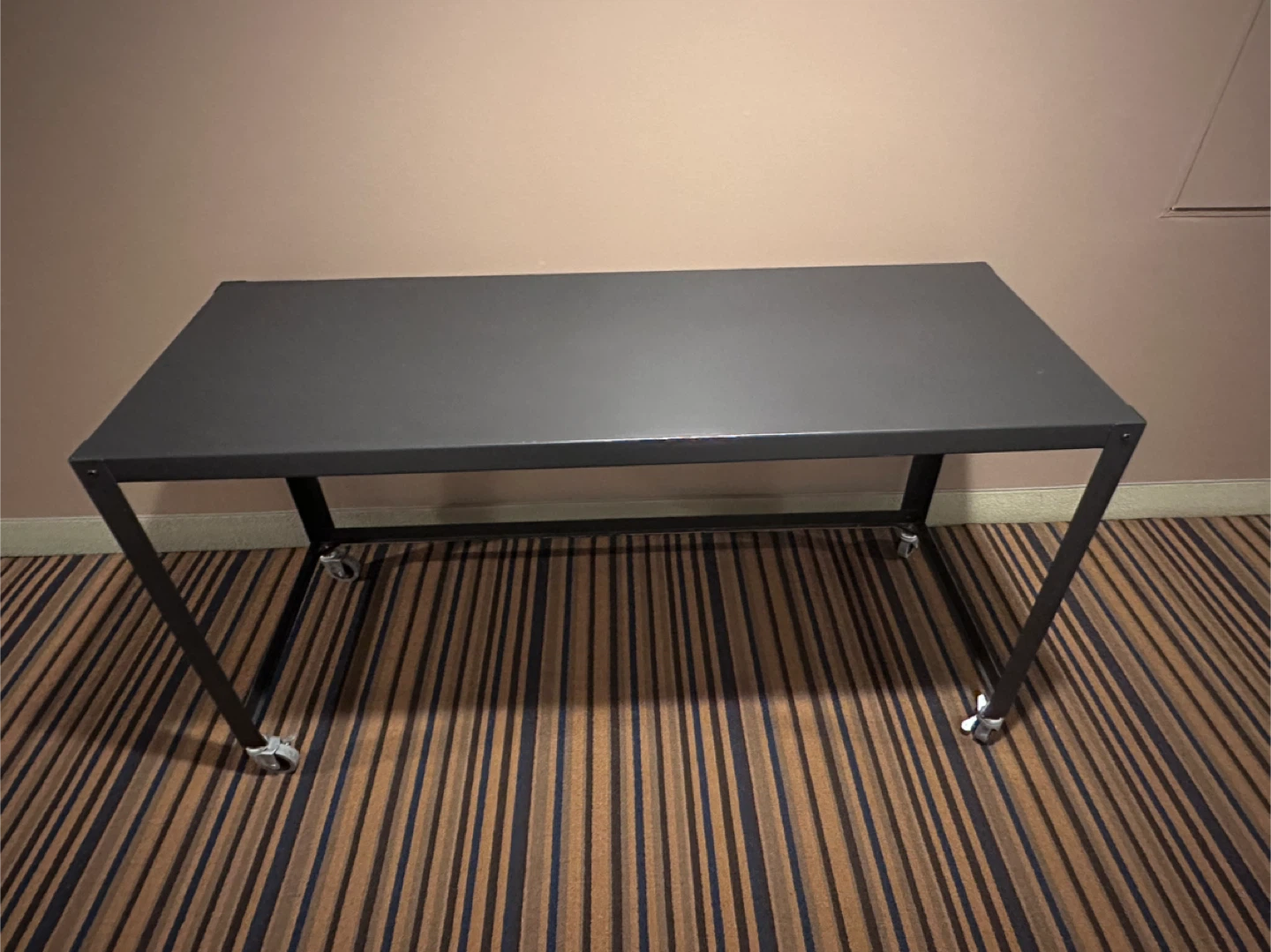 CB2 go-cart Metal Desk with Wheels - photo 2