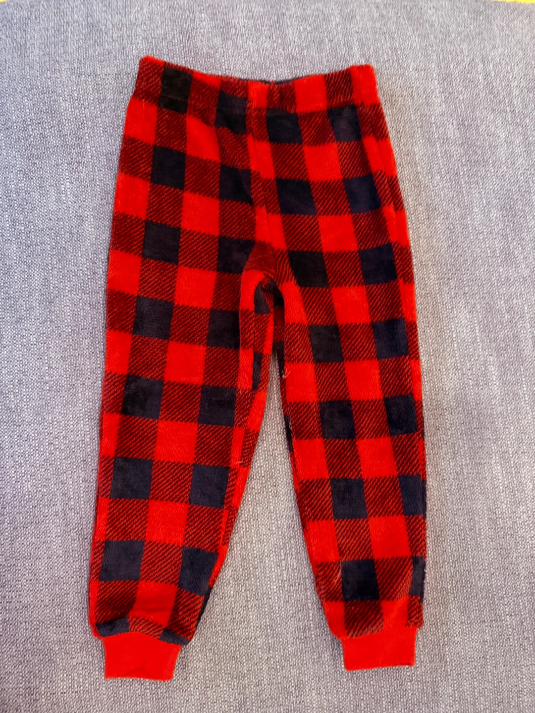 Kids Plaid Pajama Pants & Long Sleeve Shirt ages 4 - photo 2