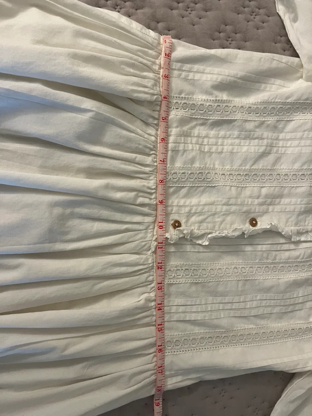 Zara White Dress Size 13-14 image indicator(3)