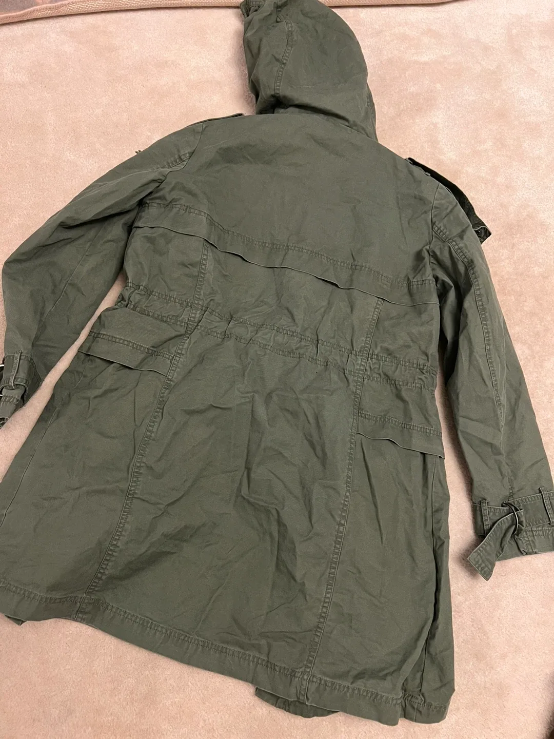 ASOS Olive Green Hooded Jacket - Size US 4 image indicator(5)