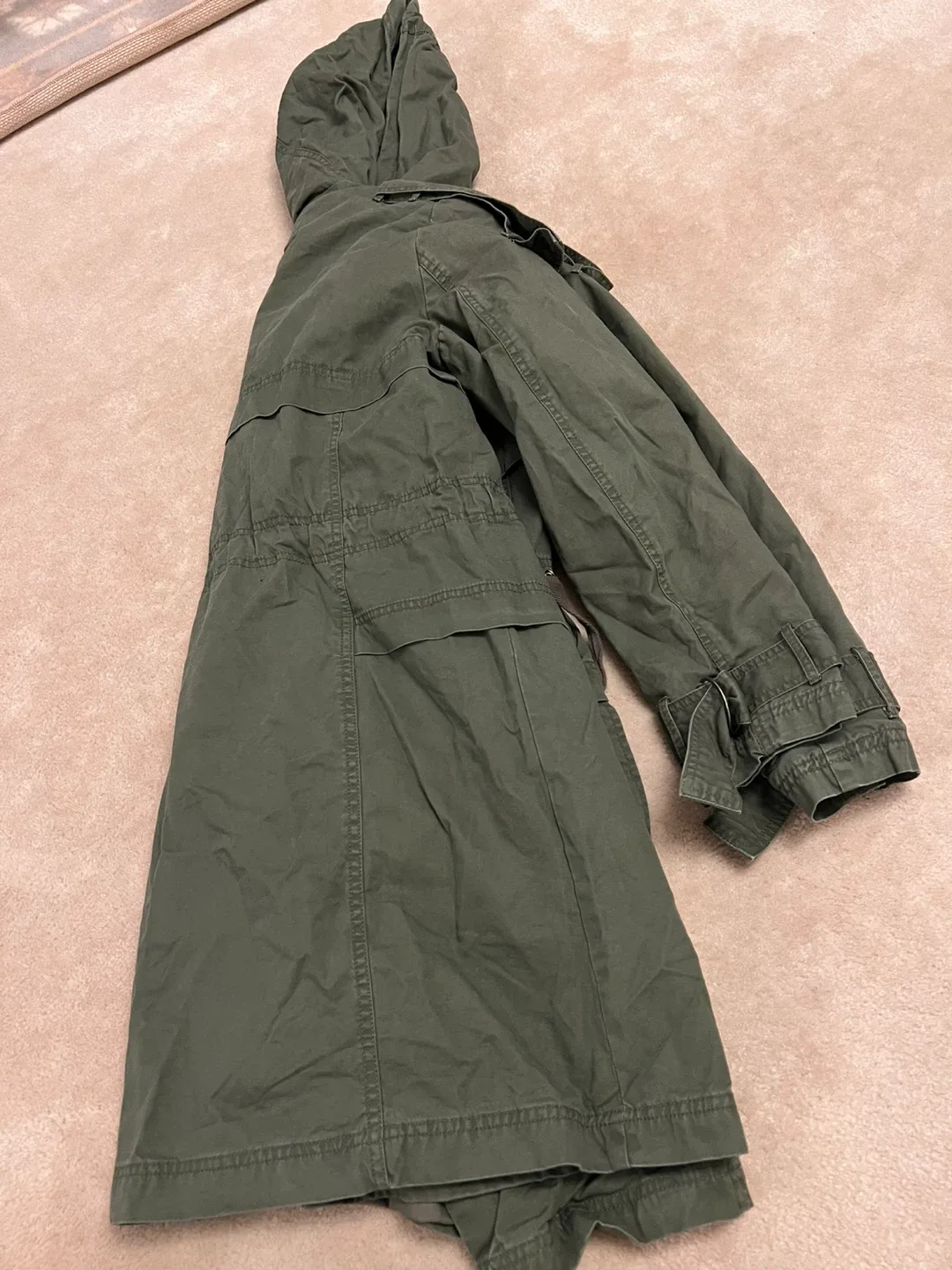 ASOS Olive Green Hooded Jacket - Size US 4 image indicator(4)