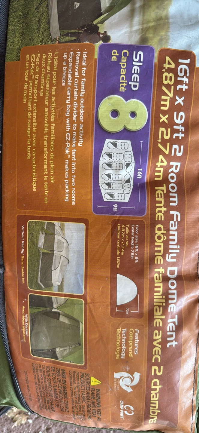 Ozark Trail 8-Person Family Dome Tent - 16ft x 9ft - photo 3