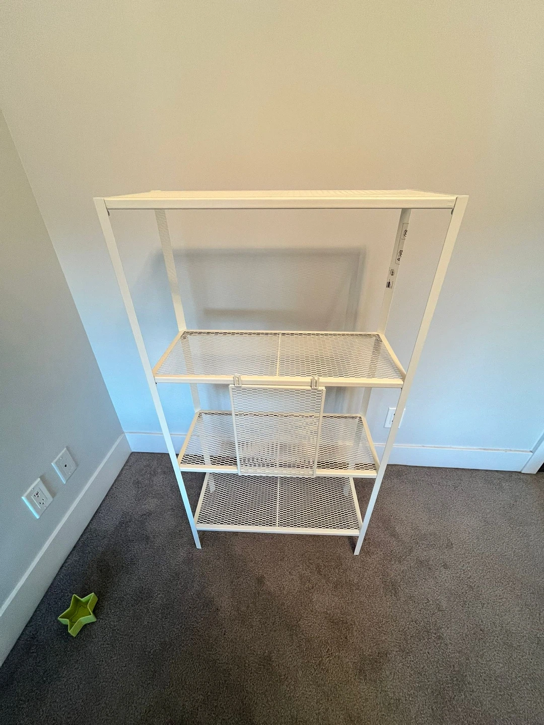 White Metal Shelf Unit - photo 2