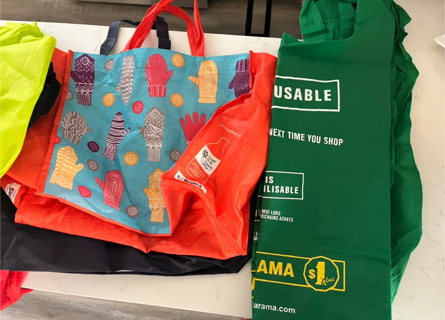20 Free Reusable Shopping Bags - Variety Pack image indicator(2)