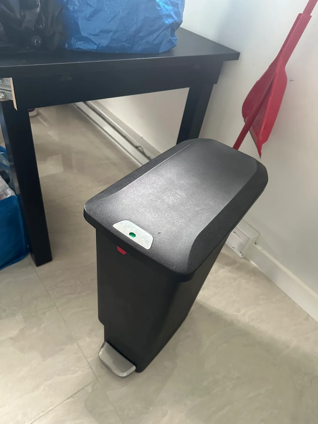 Black Step-On Trash Can