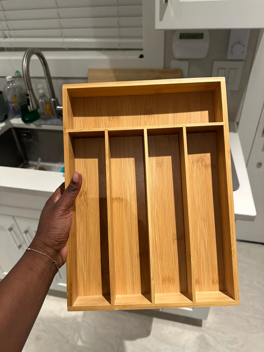 Bamboo Cutlery Drawer Organizer