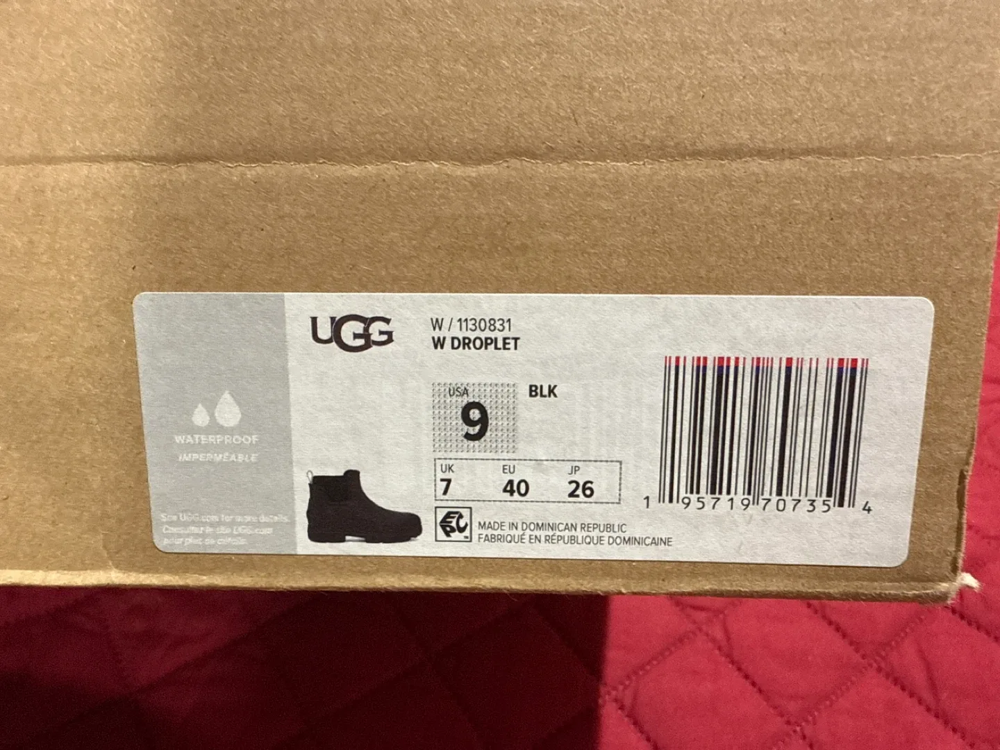 UGG W Droplet Waterproof Rain Boot - US 9 image indicator(3)