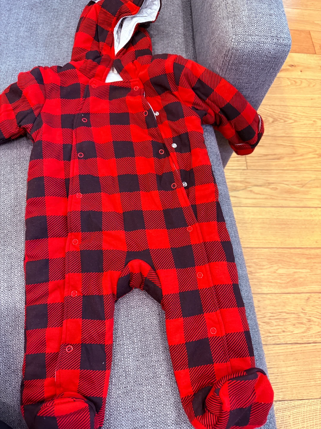 9-12M Buffalo Plaid Snowsuit