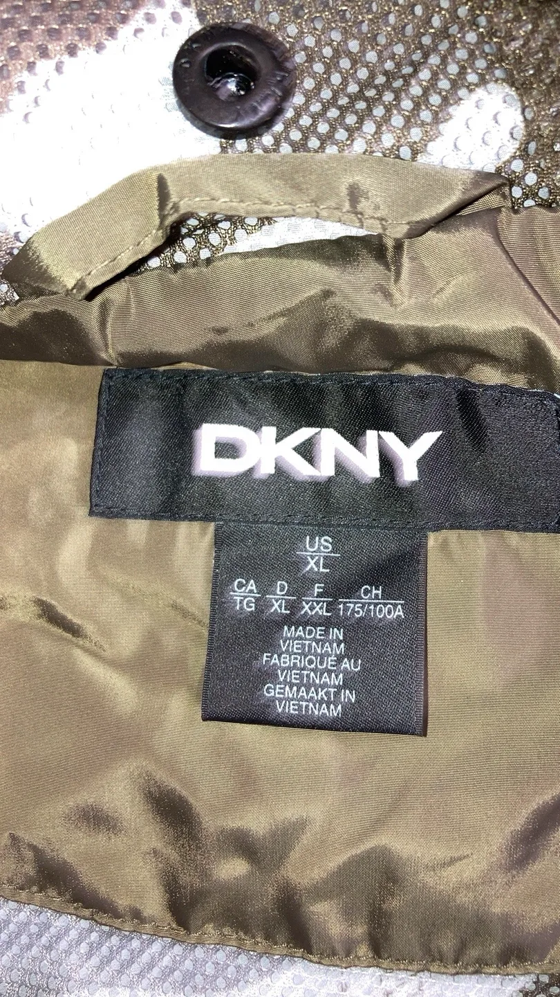 DKNY XL Olive Green Windbreaker Jacket image indicator(2)