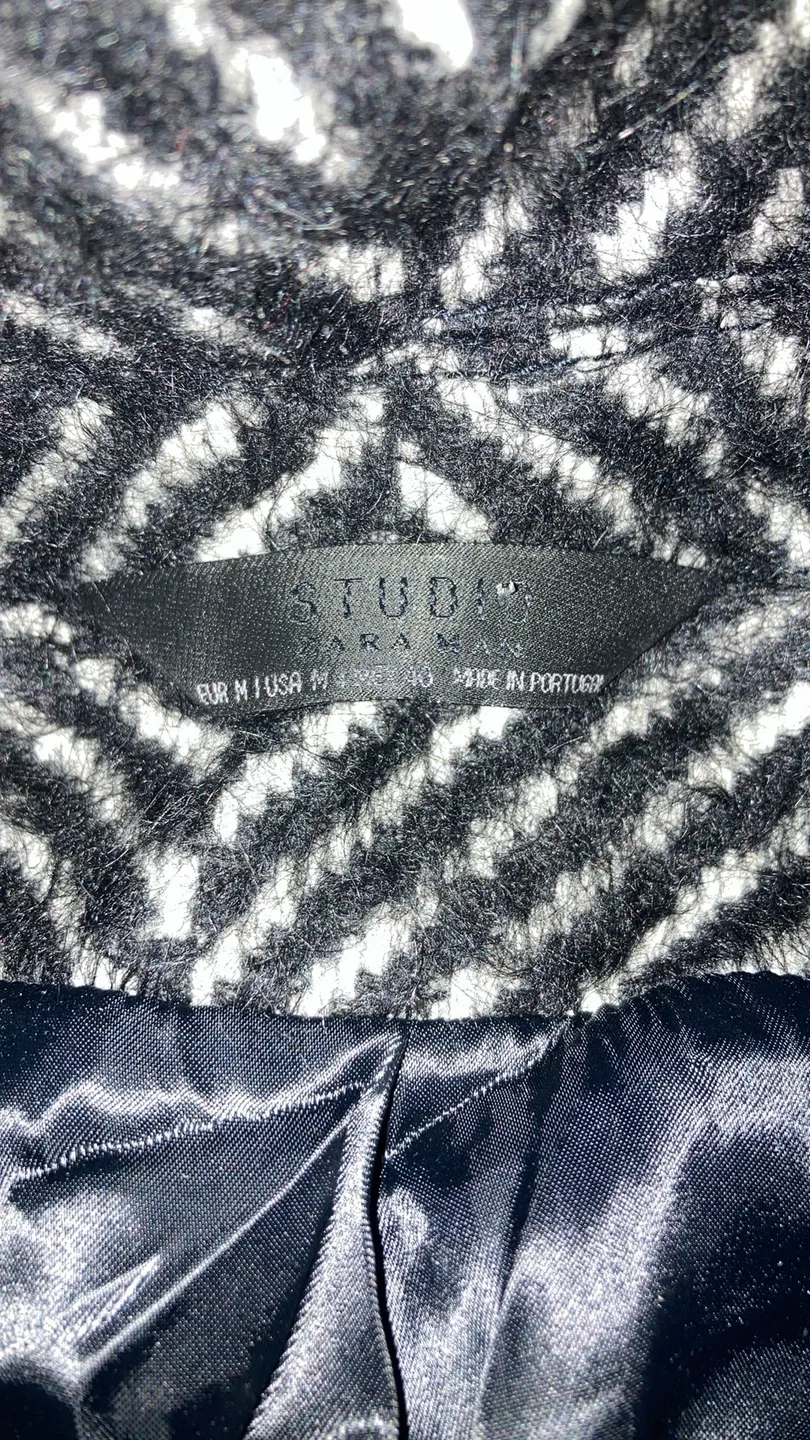 Zara Studio Herringbone Coat - Size M image indicator(2)