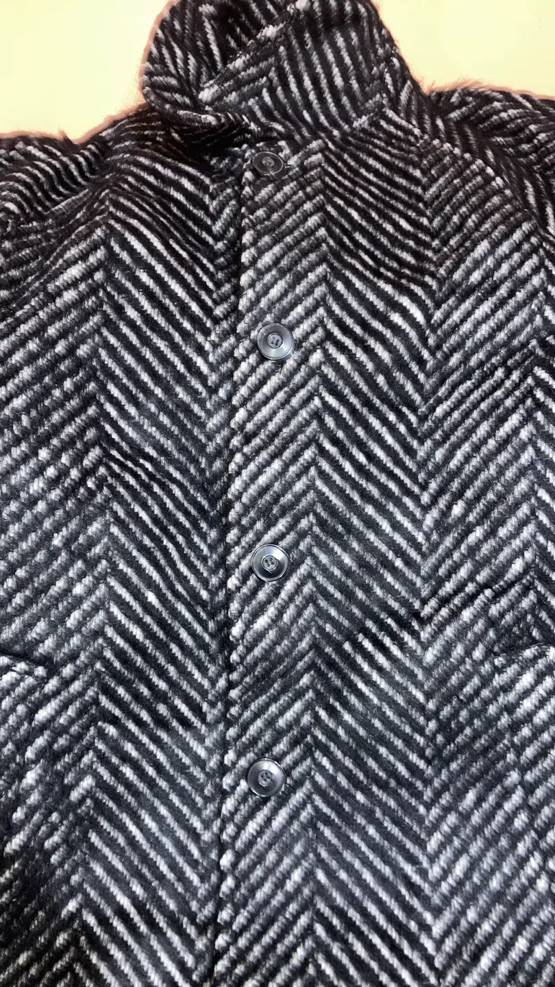 Zara Studio Herringbone Coat - Size M image indicator(3)
