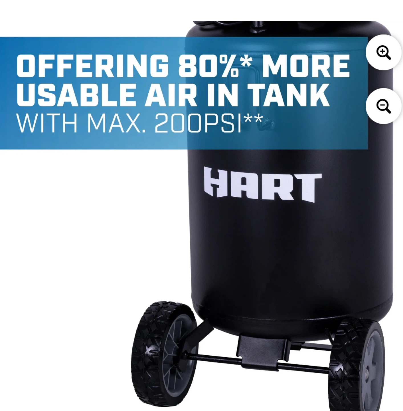 Hart Black 1.8 HP 200 PSI Oil-Free Air Compressor 20 gal - photo 2