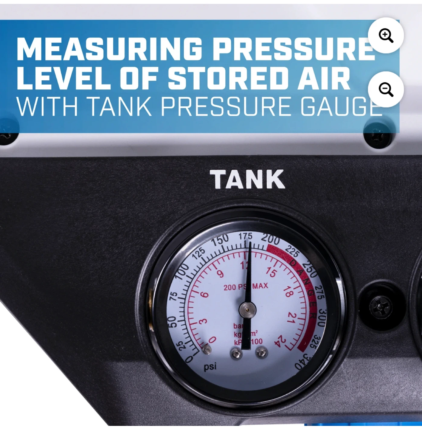 Hart Black 1.8 HP 200 PSI Oil-Free Air Compressor 20 gal - photo 3