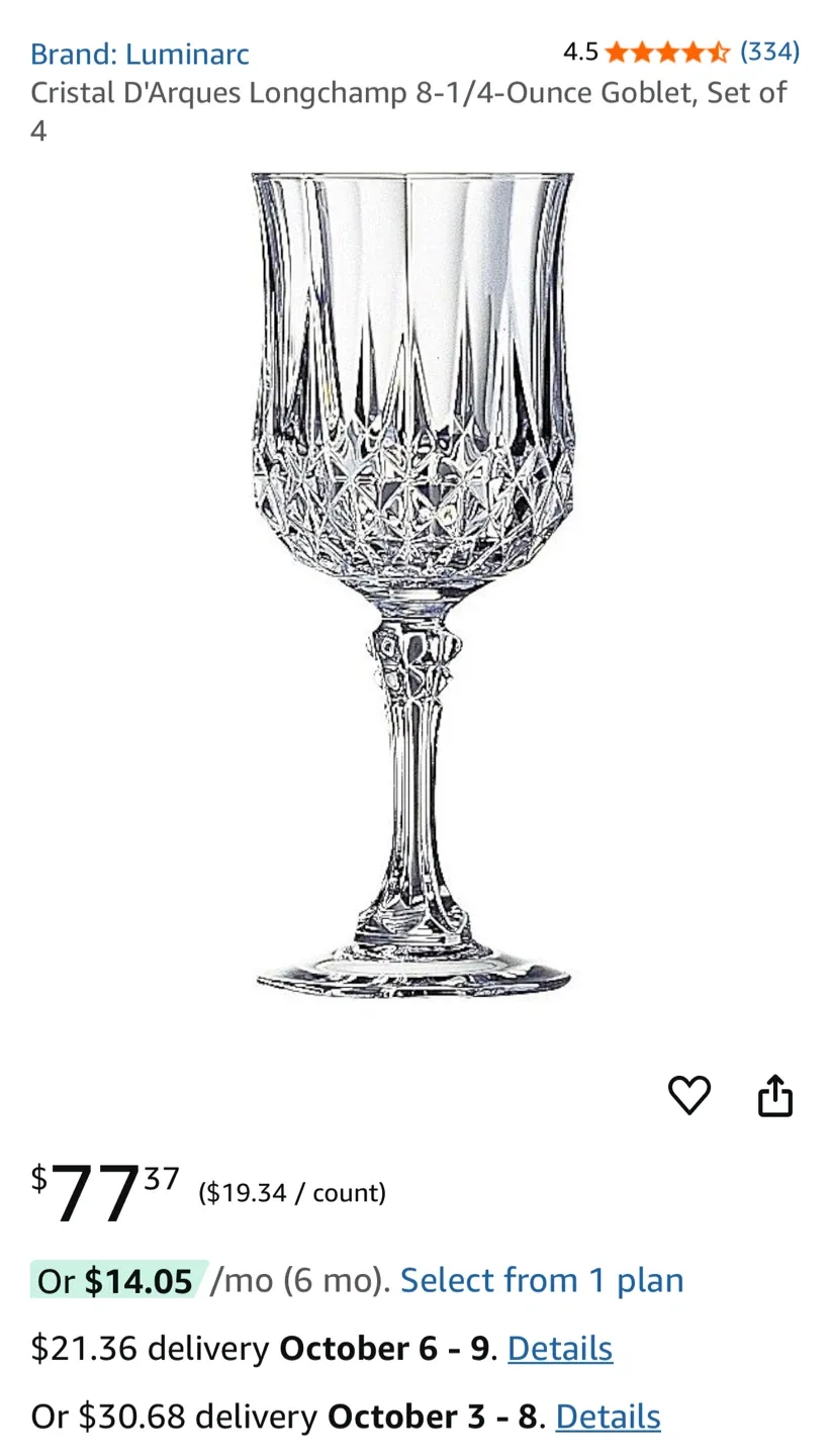 Cristal D'Arques Longchamp Goblets (Set of 4) image indicator(2)