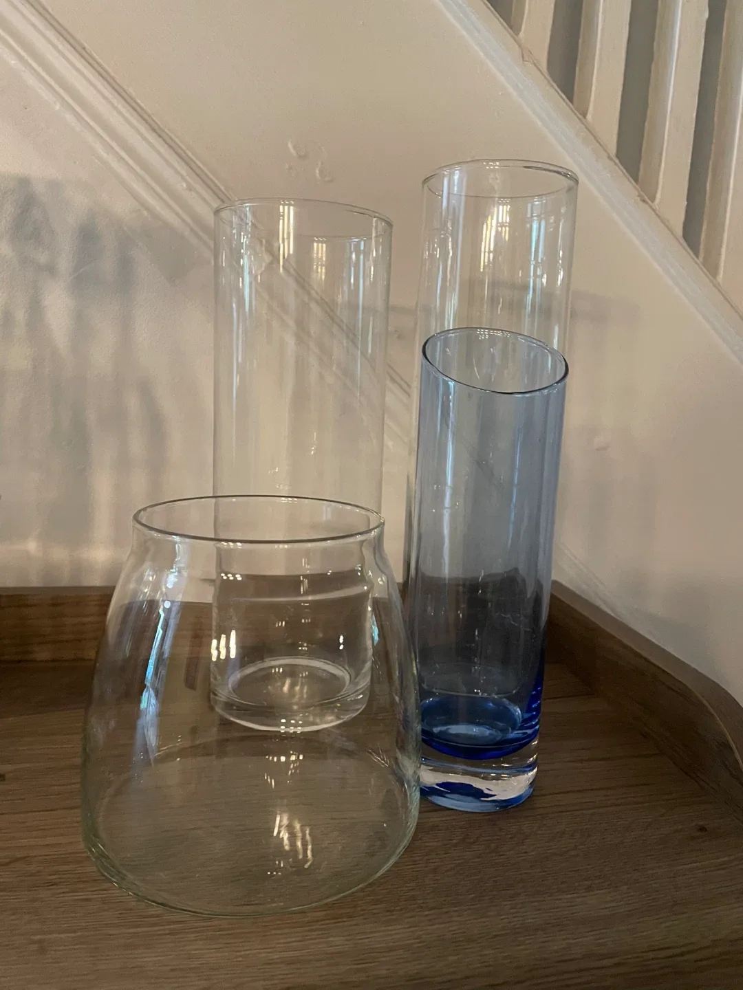 Glass Vase Set - Clear & Blue thumbnail