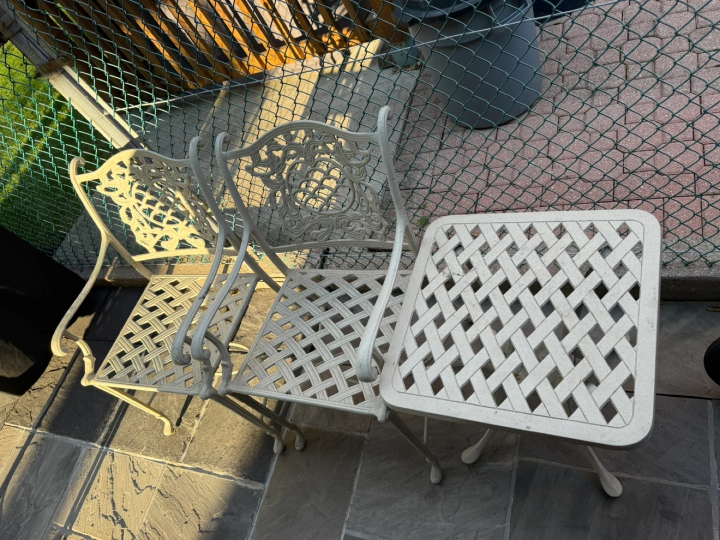Bistro Set - Cast Iron Table and 2 Chairs