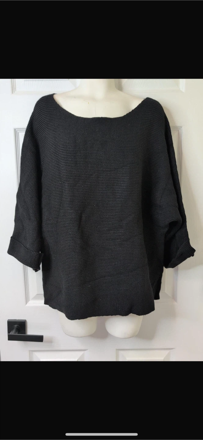 NEW! Black Knit Ribbed Crewneck Sweater - photo 5