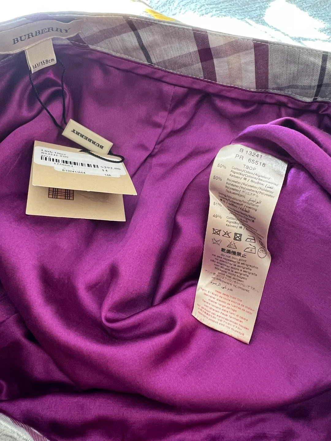 Burberry Girls Skirt 14 Youth NWT + Free Benetton — $110 image indicator(10)