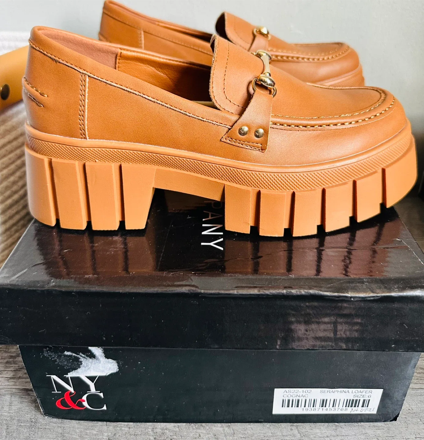 NY&C Seraphina Loafer, Cognac-New! thumbnail
