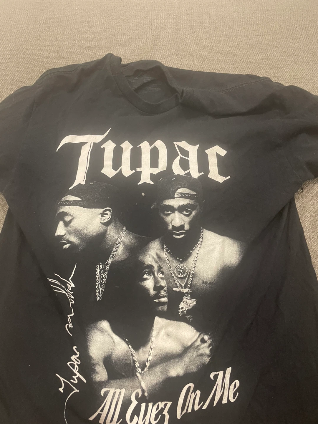 Tupac All Eyez On Me Black T-Shirt (Size MD)