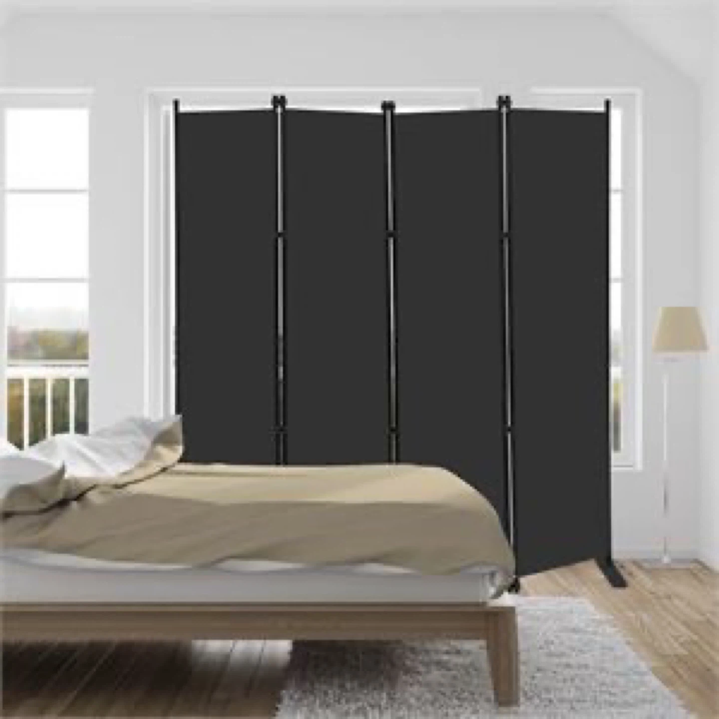 MAYOLIAH 4 Panel Room Divider 6Ft Tall Partition