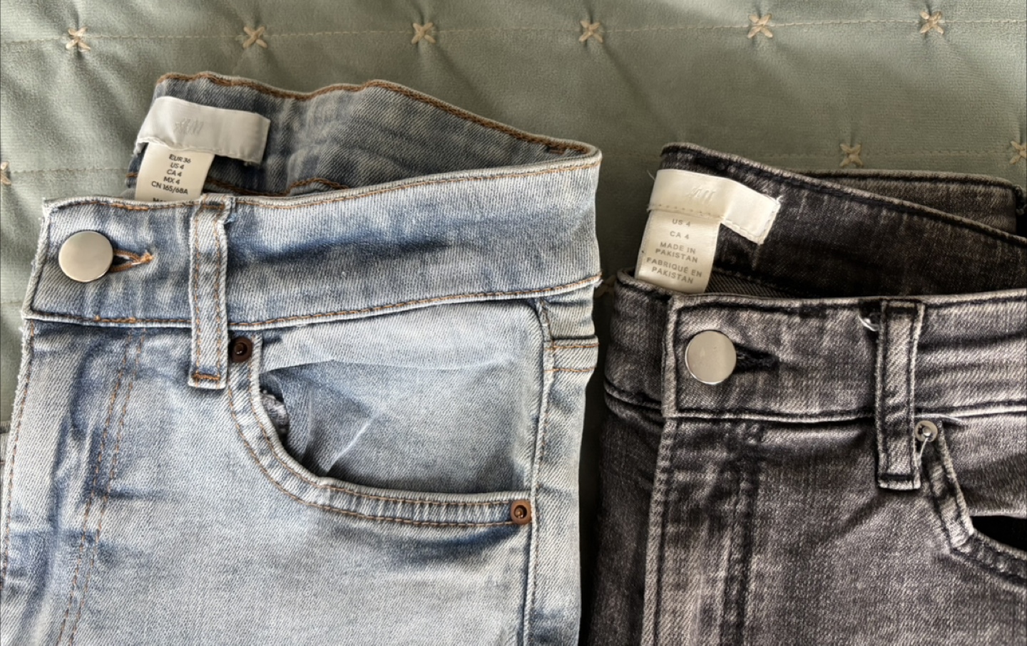 H&M Skinny Stone Wash Stretch Jeans - Size 4 - photo 2