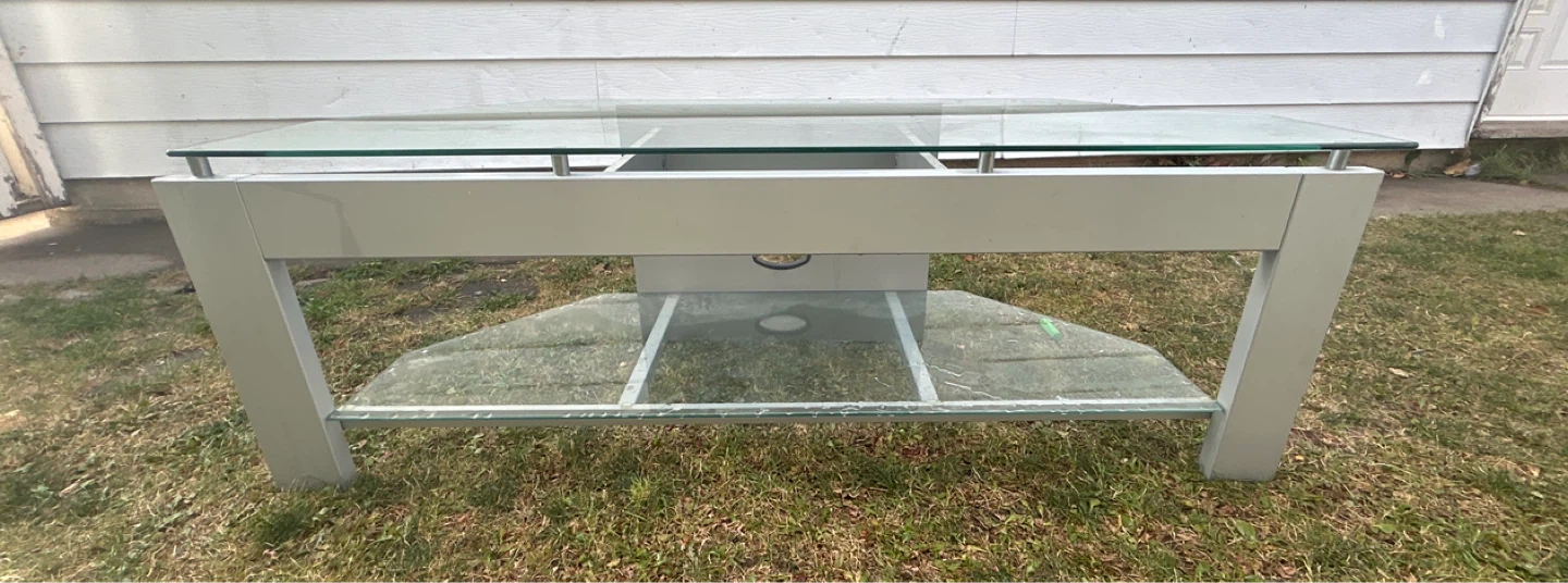 Glass Top TV Stand - photo 2