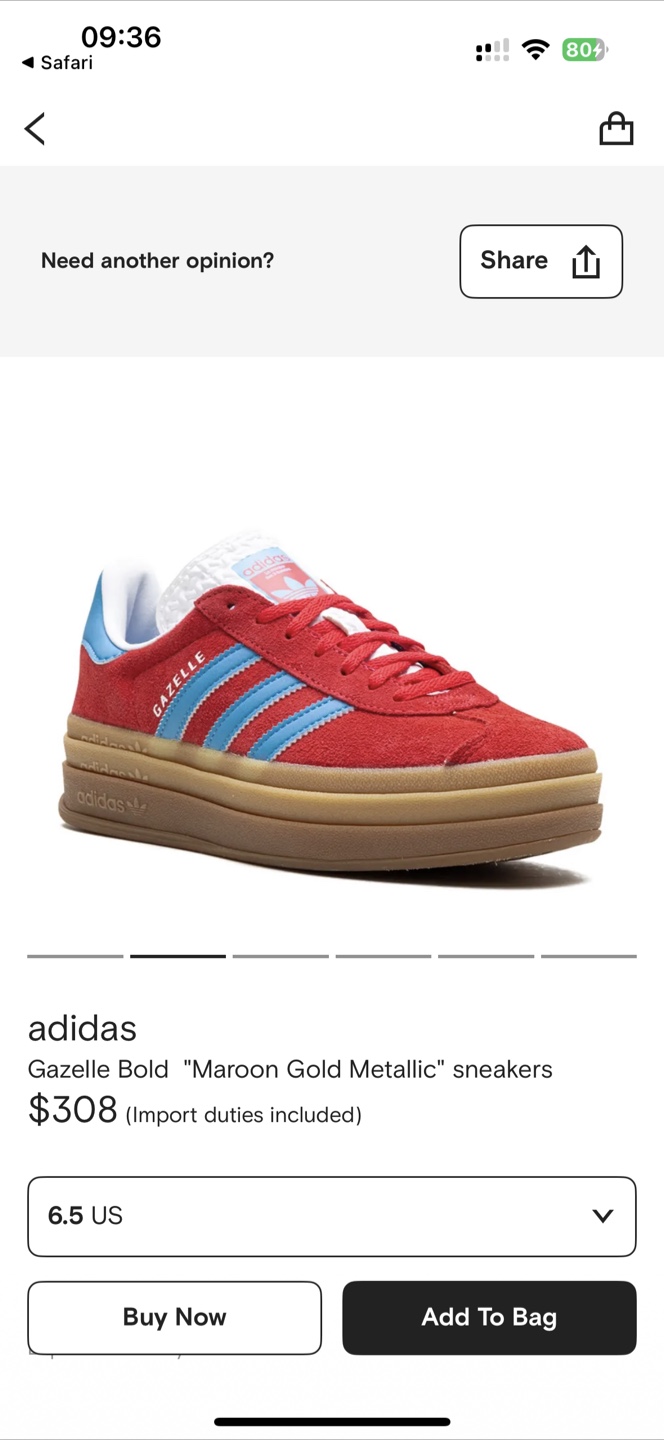 Adidas Gazelle Platform Sneakers - Size W7.5 US - photo 2