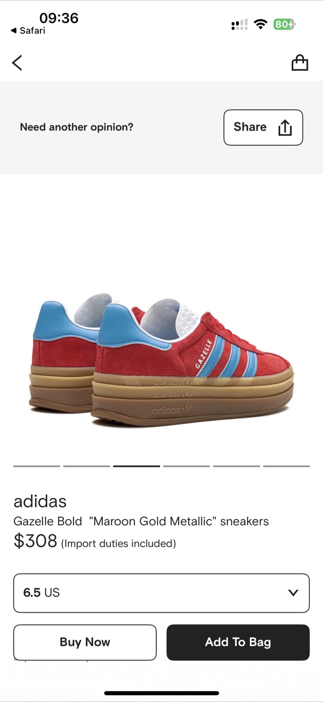 Adidas Gazelle Platform Sneakers - Size W7.5 US - photo 3